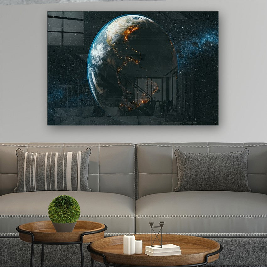Quadro Decorativo em Vidro Temperado Multicolor 40x60cm - Arte Moderna para Parede