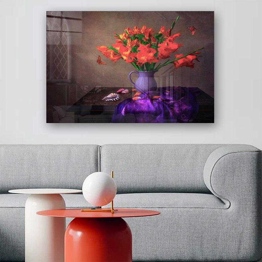 Quadro Decorativo em Vidro Temperado Multicolor 50x70cm - Arte Moderna para Parede