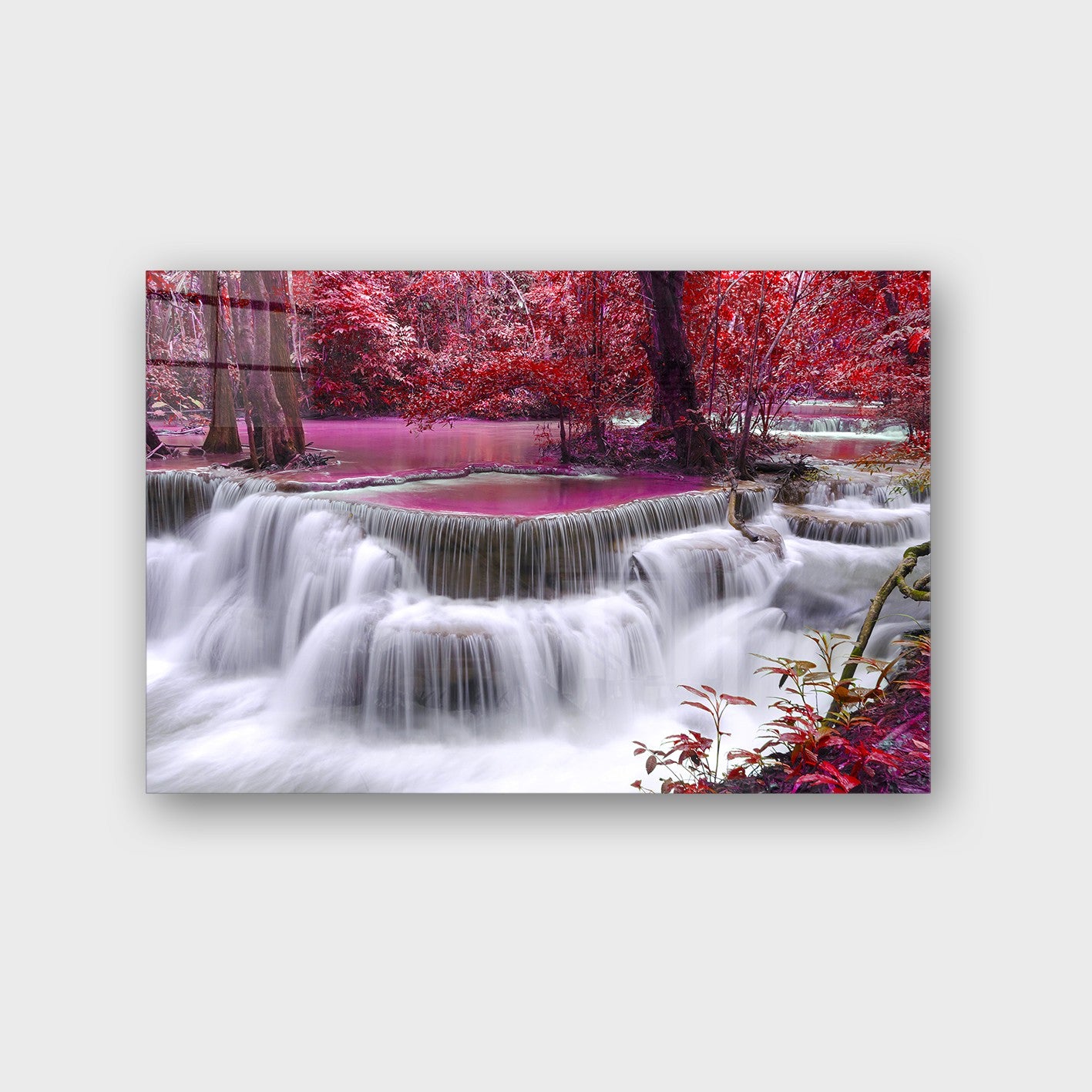 Quadro Decorativo em Vidro Temperado Multicolor 50x70cm - Arte Moderna para Parede