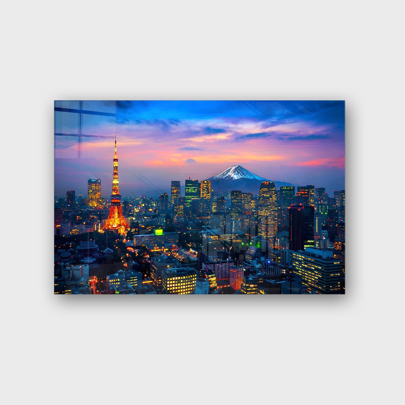 Quadro Decorativo em Vidro Temperado Multicolor 50x70cm - Arte Moderna para Parede