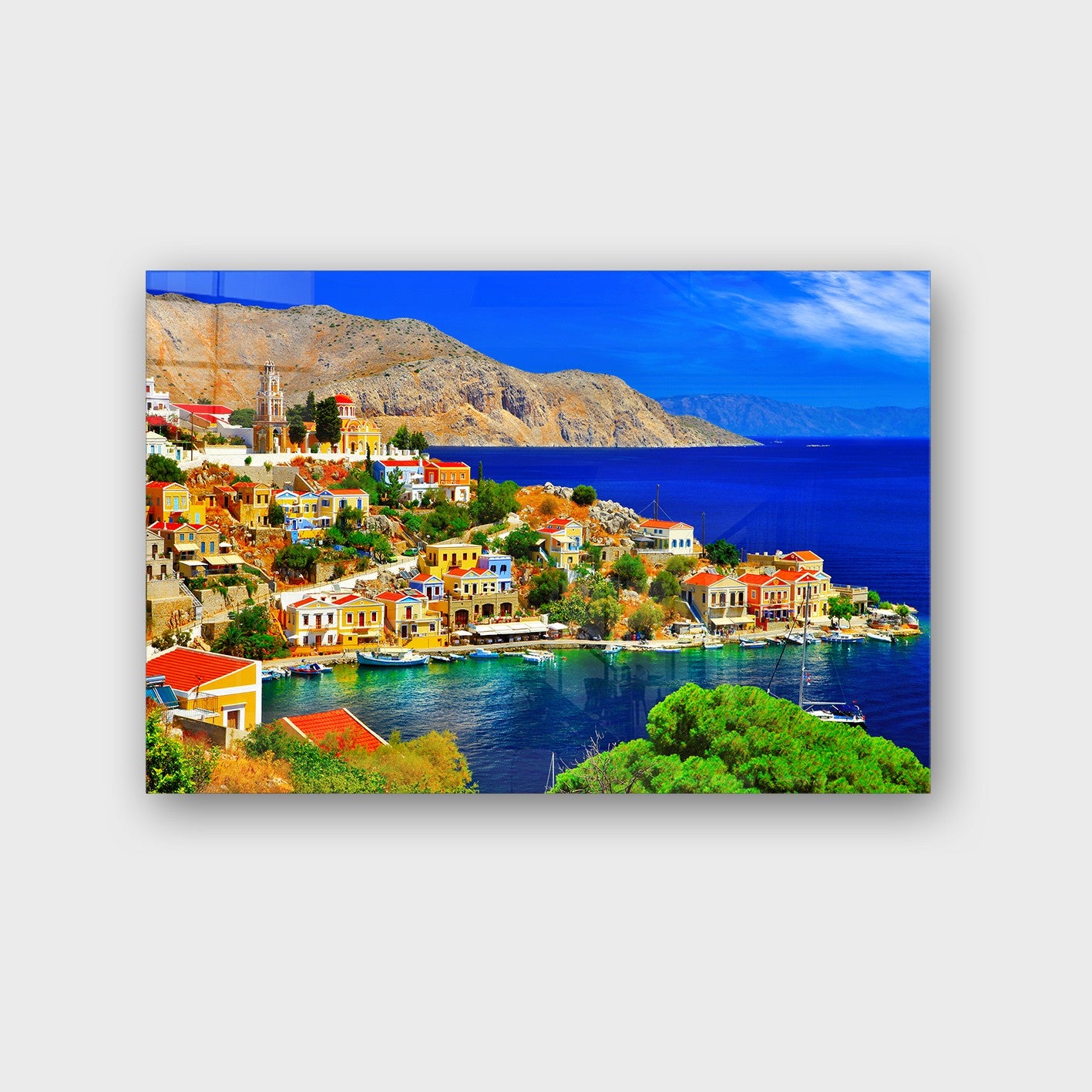 Quadro Decorativo em Vidro Temperado Multicolor 40x60cm - Arte Moderna para Parede