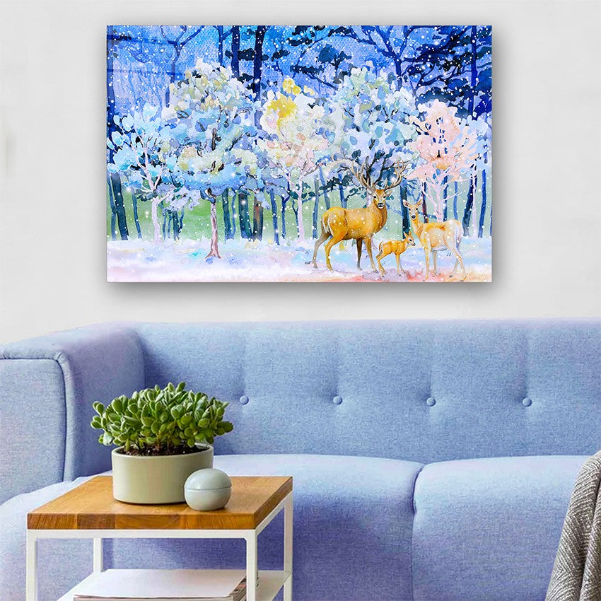 Quadro Decorativo em Vidro Temperado Multicolor 70x100cm - Arte Moderna para Parede