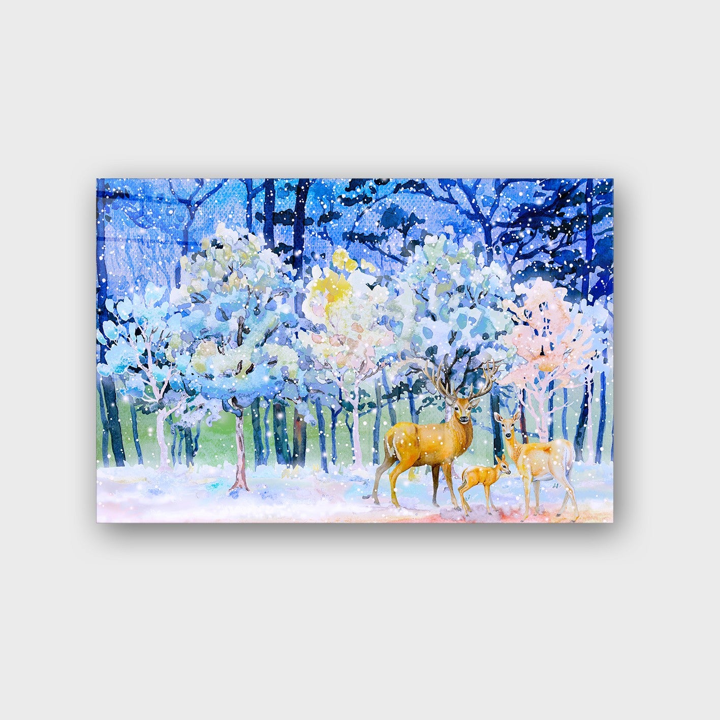 Quadro Decorativo em Vidro Temperado Multicolor 70x100cm - Arte Moderna para Parede