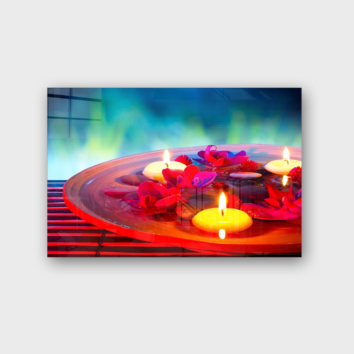 Quadro Decorativo em Vidro Temperado Multicolor 70x100cm - Arte Moderna para Parede