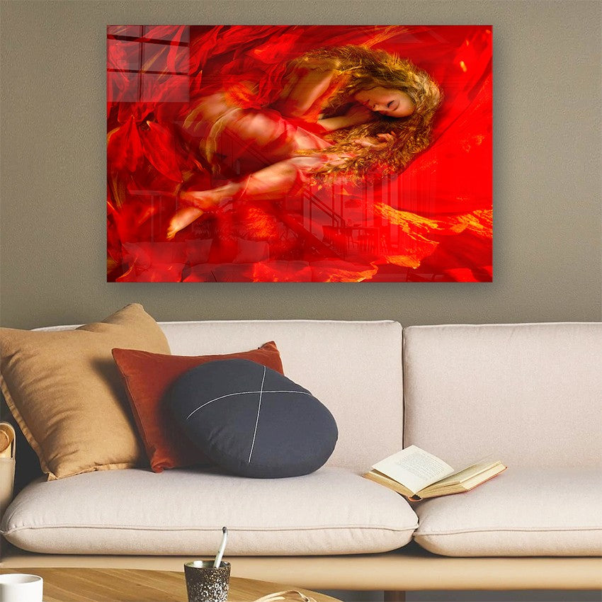 Quadro Decorativo em Vidro Temperado Multicolor 50x70cm - Arte Moderna para Parede