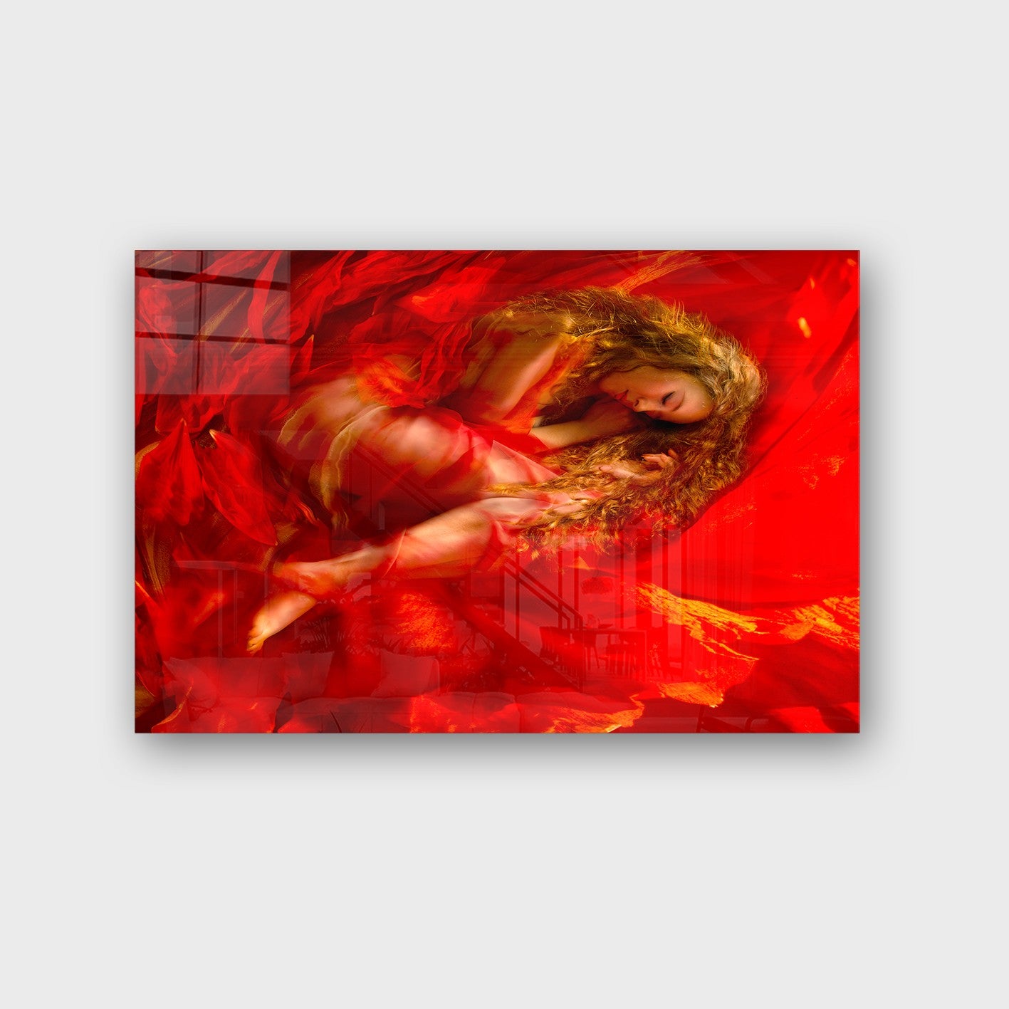 Quadro Decorativo em Vidro Temperado Multicolor 50x70cm - Arte Moderna para Parede