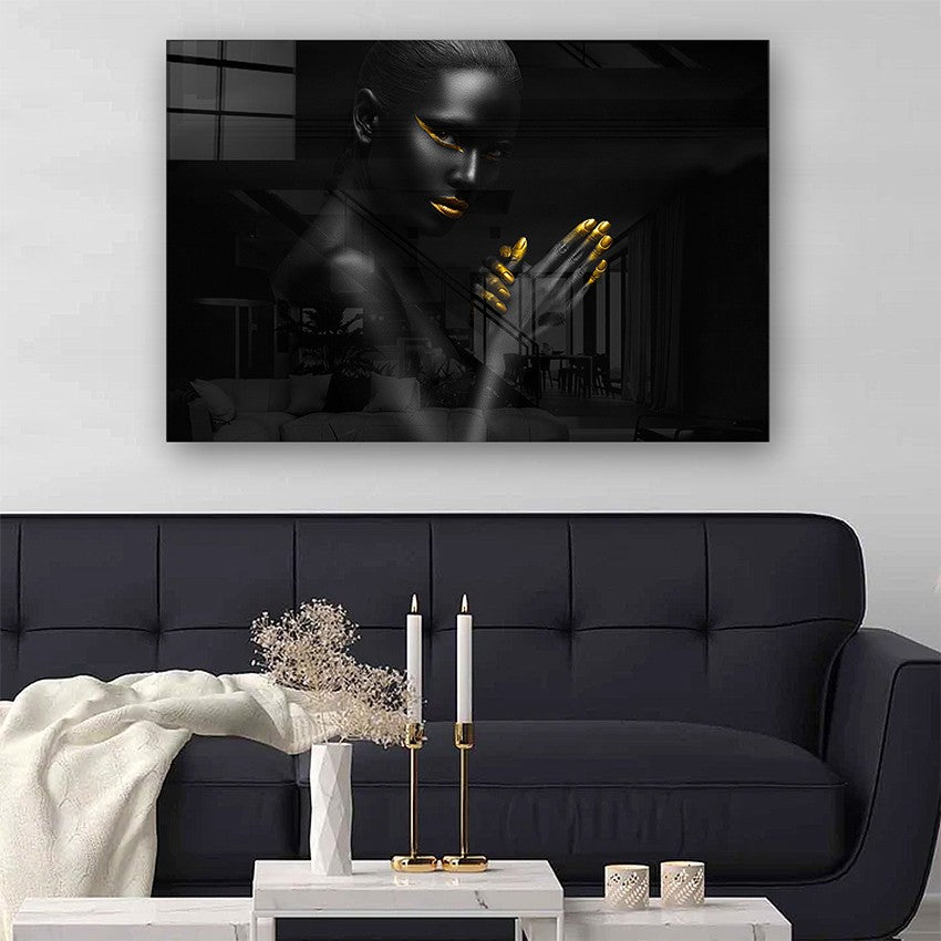 Quadro Decorativo em Vidro Temperado Multicolor 50x70cm - Arte Moderna para Parede