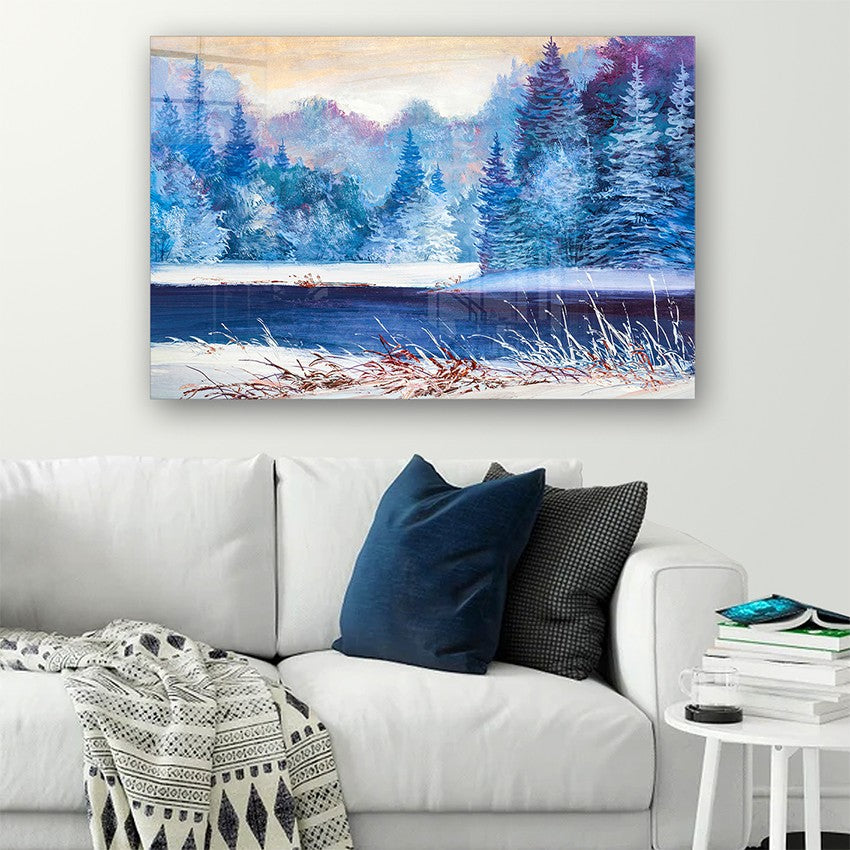 Quadro Decorativo em Vidro Temperado Multicolor 40x60cm - Arte Moderna para Parede