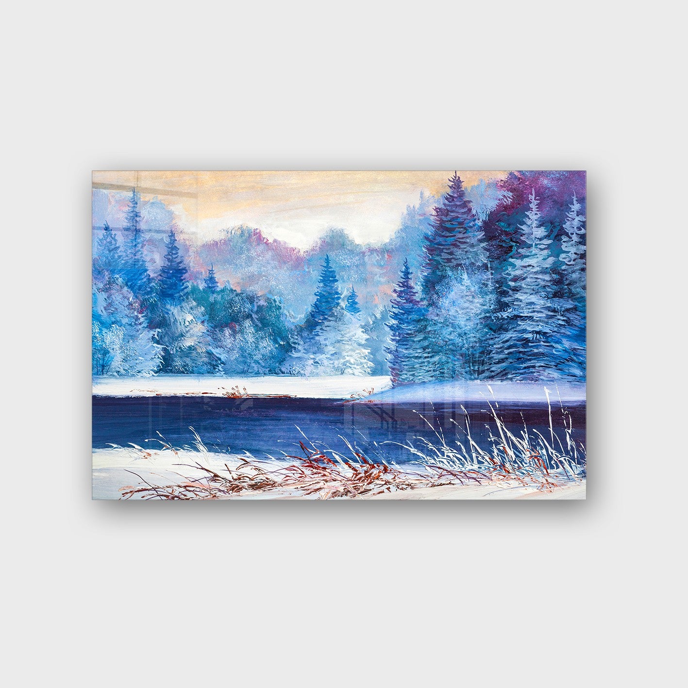 Quadro Decorativo em Vidro Temperado Multicolor 40x60cm - Arte Moderna para Parede