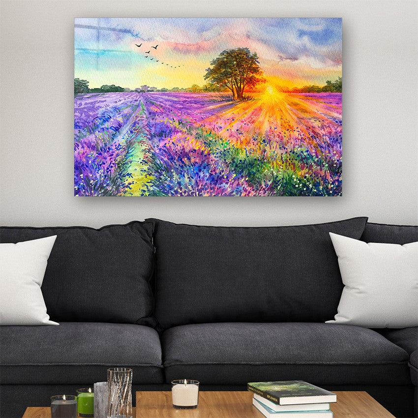 Quadro Decorativo em Vidro Temperado Multicolor 40x60cm - Arte Moderna para Parede