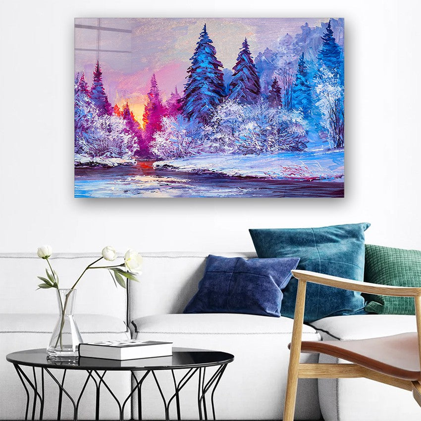 Quadro Decorativo em Vidro Temperado Multicolor 70x100cm - Arte Moderna para Parede