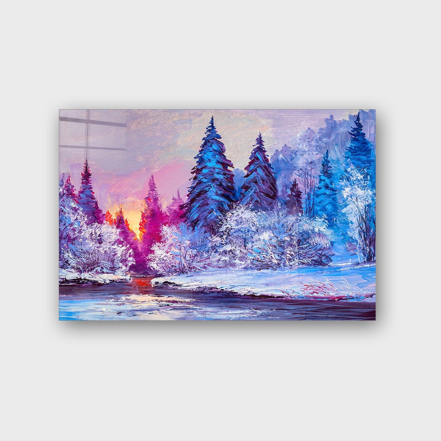 Quadro Decorativo em Vidro Temperado Multicolor 70x100cm - Arte Moderna para Parede