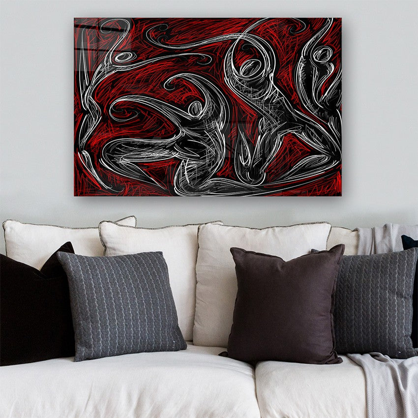 Quadro Decorativo em Vidro Temperado Multicolor 40x60cm - Arte Moderna para Parede