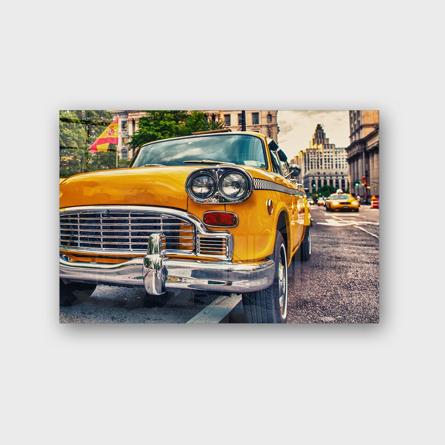 Quadro Decorativo em Vidro Temperado Multicolor 40x60cm - Arte Moderna para Parede