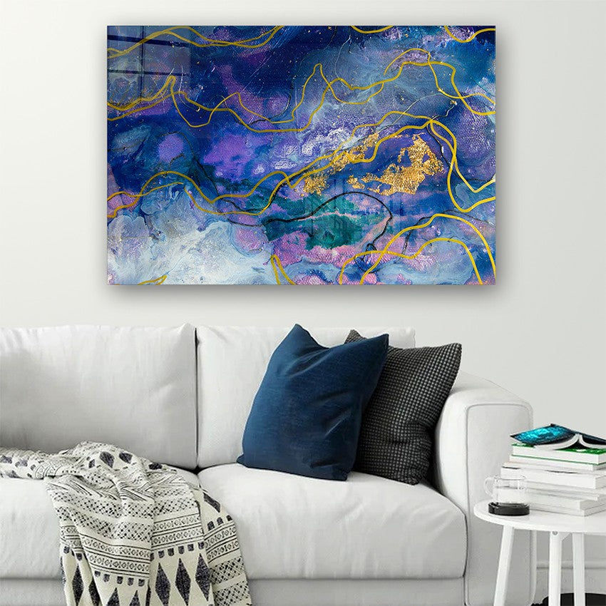 Quadro Decorativo em Vidro Temperado Multicolor 70x100cm - Arte Moderna para Parede