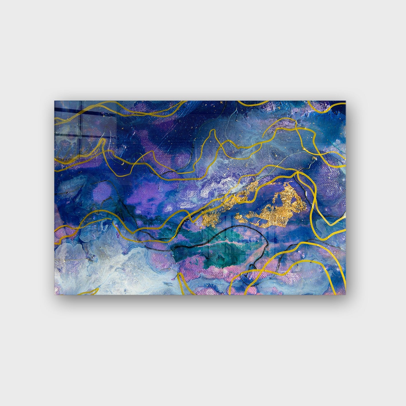 Quadro Decorativo em Vidro Temperado Multicolor 70x100cm - Arte Moderna para Parede