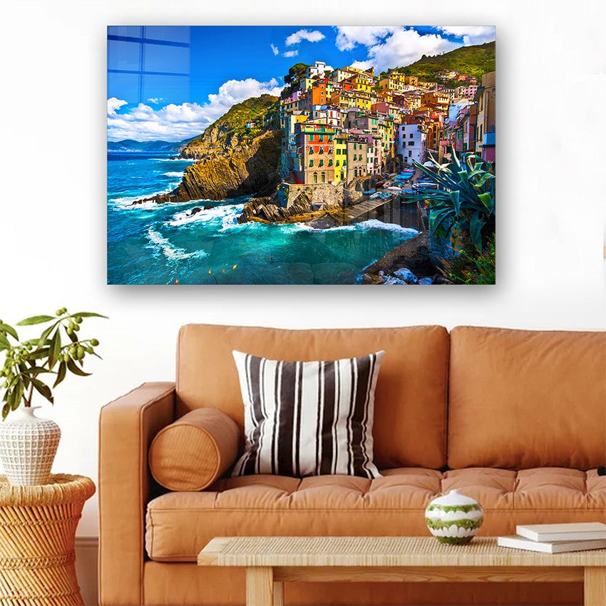 Quadro Decorativo em Vidro Temperado Multicolor 40x60cm - Arte Moderna para Parede