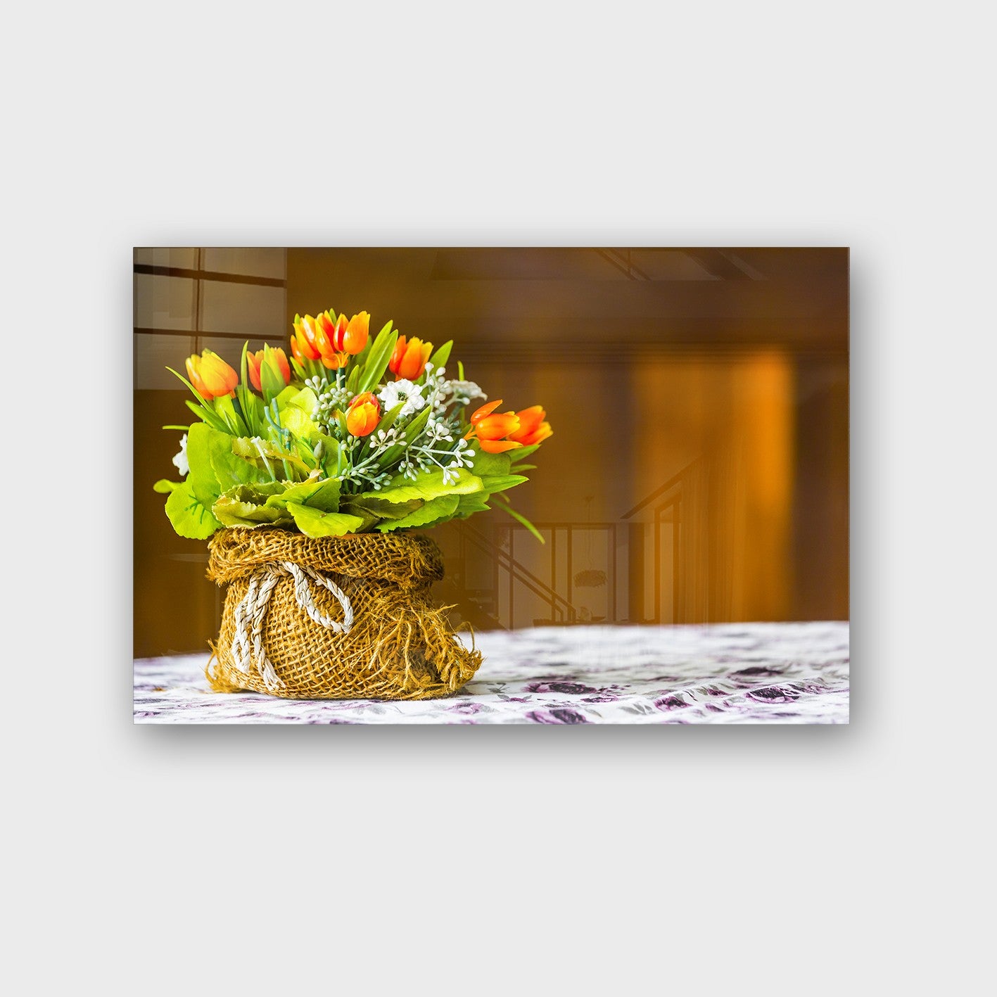 Quadro Decorativo em Vidro Temperado Multicolor 40x60cm - Arte Moderna para Parede