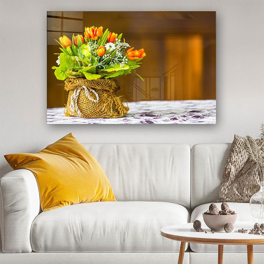 Quadro Decorativo em Vidro Temperado Multicolor 50x70cm - Arte Moderna para Parede