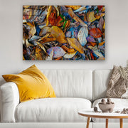 Quadro Decorativo em Vidro Temperado Multicolor 50x70cm - Arte Moderna para Parede