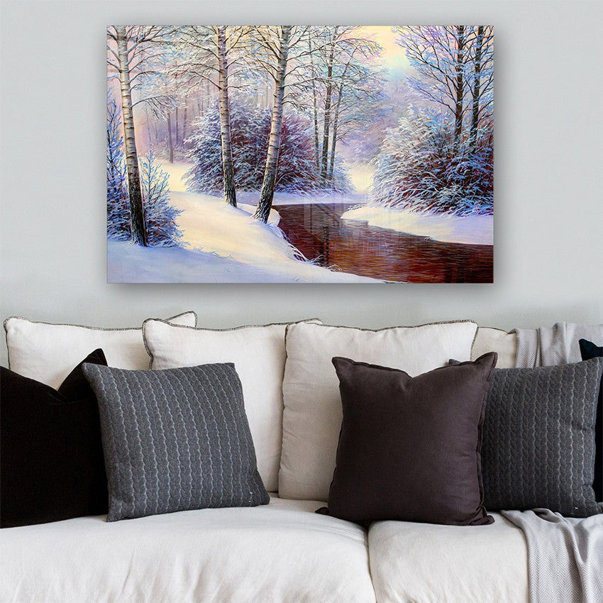 Quadro Decorativo em Vidro Temperado Multicolor 50x70cm - Arte Moderna para Parede