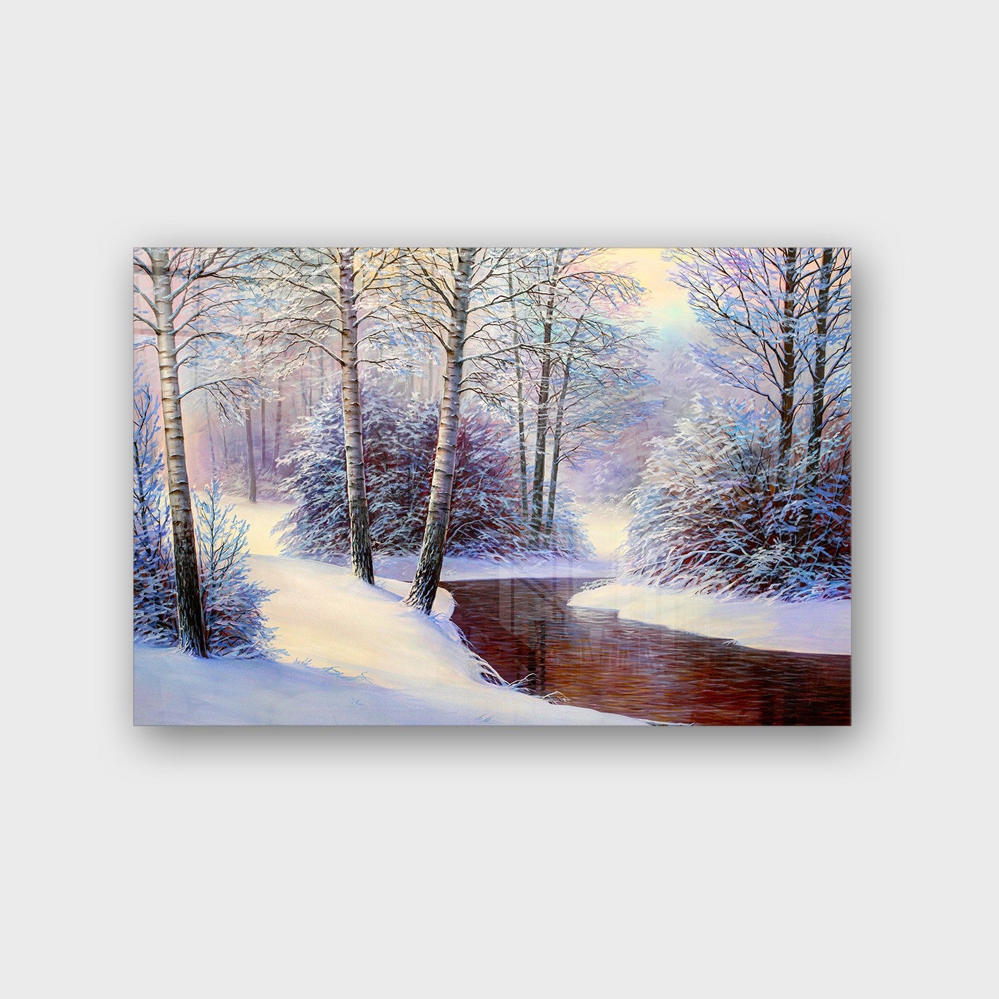 Quadro Decorativo em Vidro Temperado Multicolor 50x70cm - Arte Moderna para Parede