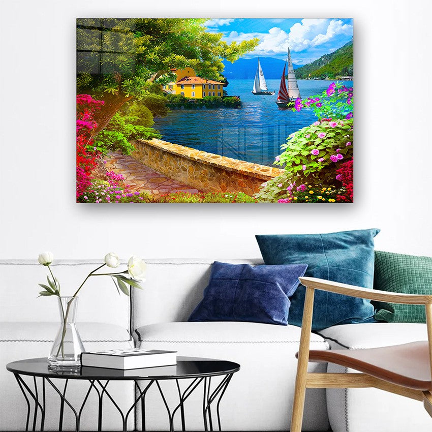 Quadro Decorativo em Vidro Temperado Multicolor 50x70cm - Arte Moderna para Parede