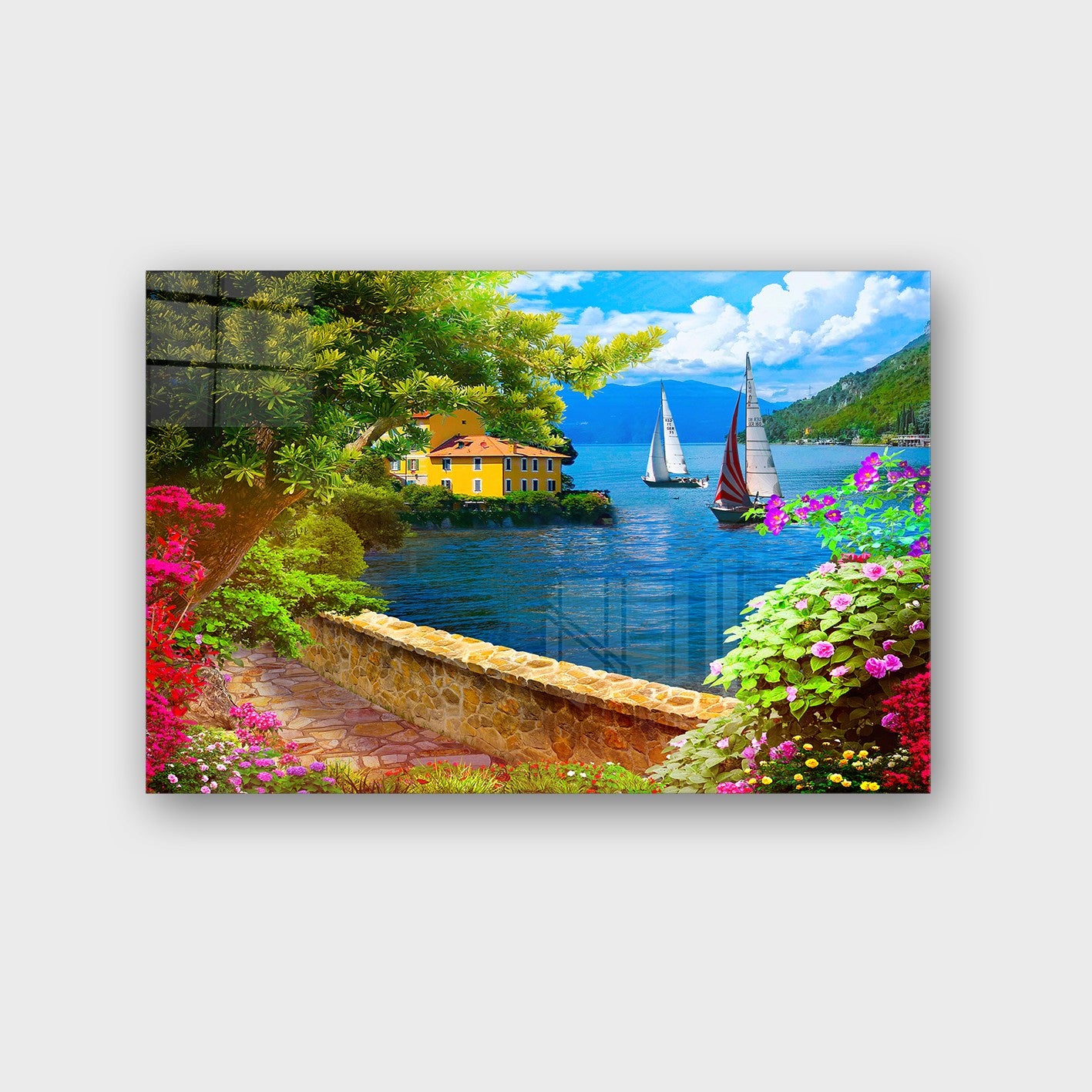 Quadro Decorativo em Vidro Temperado Multicolor 50x70cm - Arte Moderna para Parede