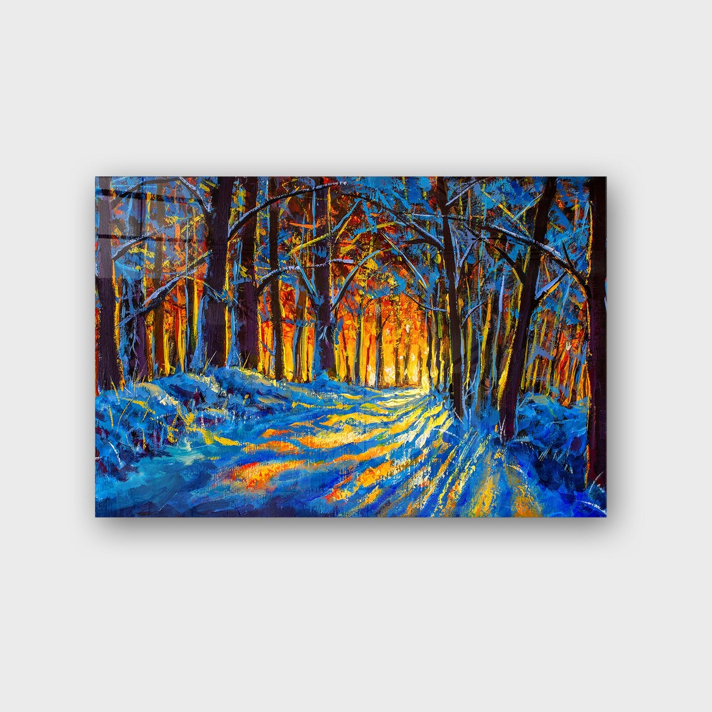Quadro Decorativo em Vidro Temperado Multicolor 50x70cm - Arte Moderna para Parede