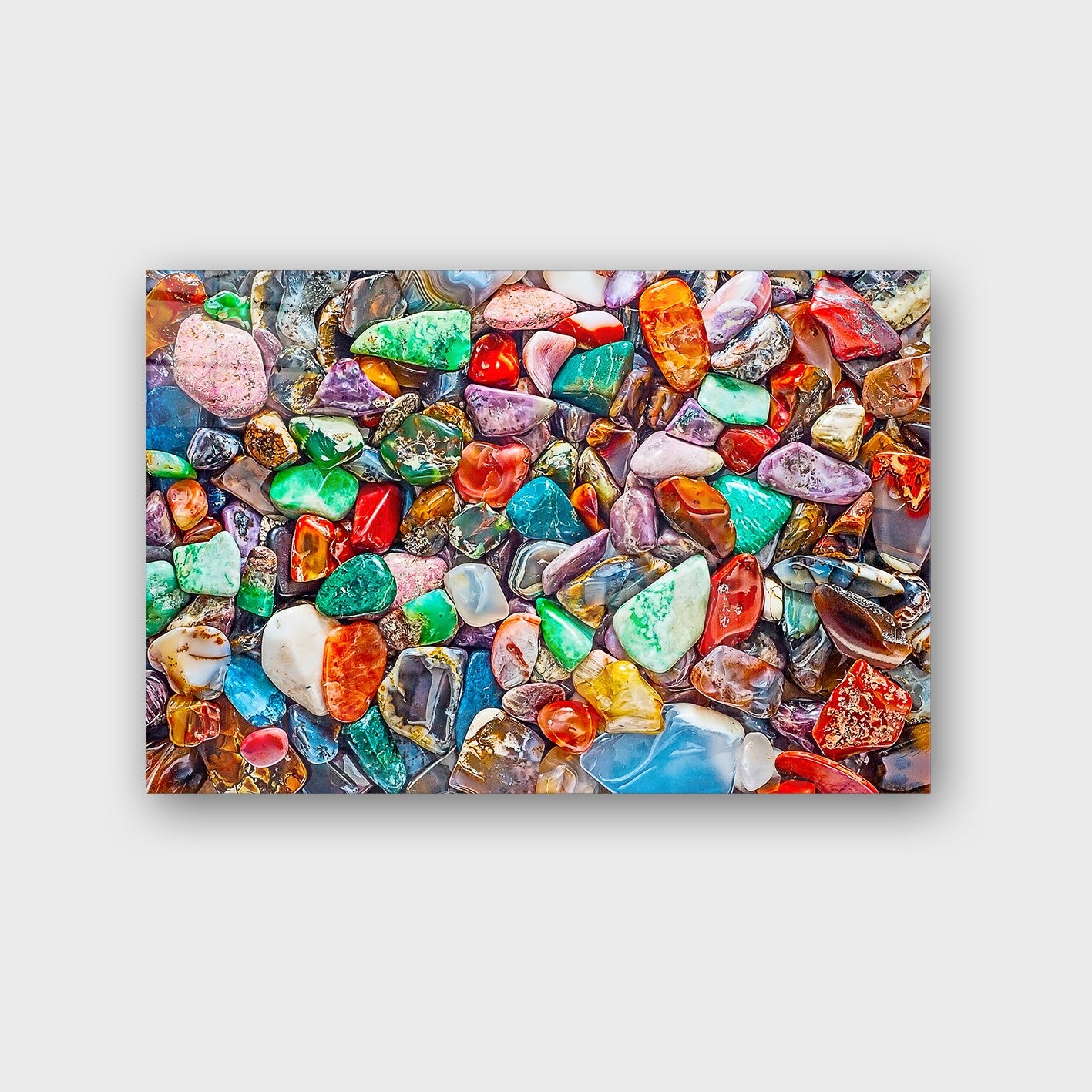 Quadro Decorativo em Vidro Temperado Multicolor 50x70cm - Arte Moderna para Parede