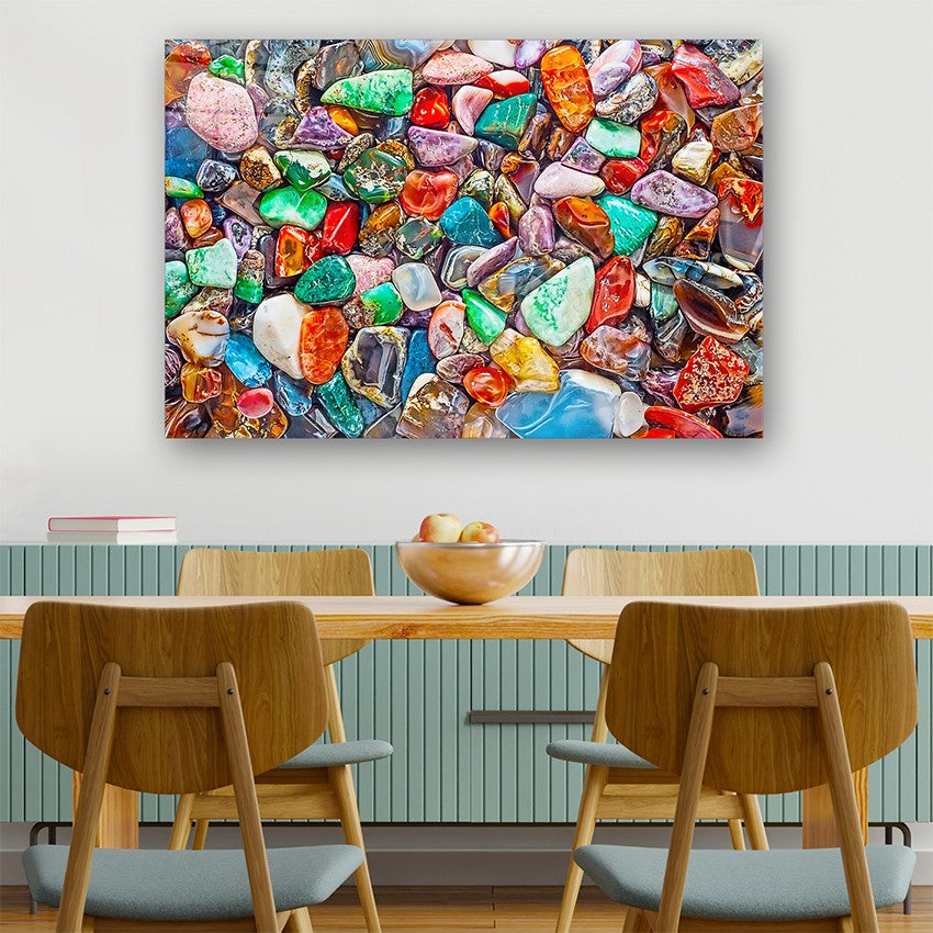 Quadro Decorativo em Vidro Temperado Multicolor 70x100cm - Arte Moderna para Parede