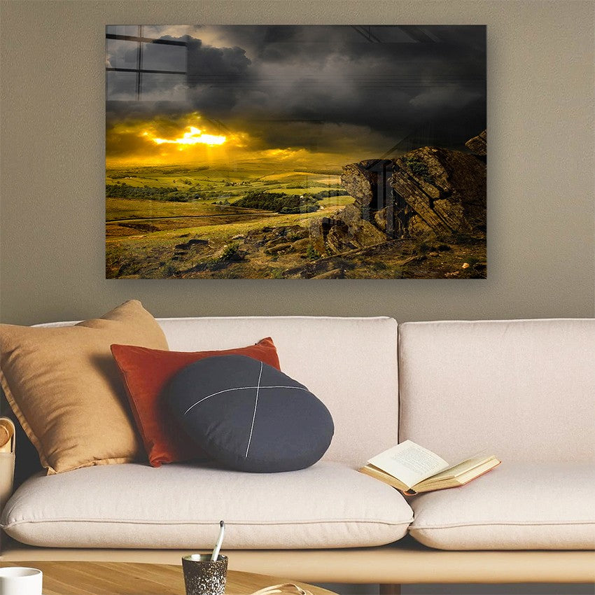 Quadro Decorativo em Vidro Temperado Multicolor 50x70cm - Arte Moderna para Parede