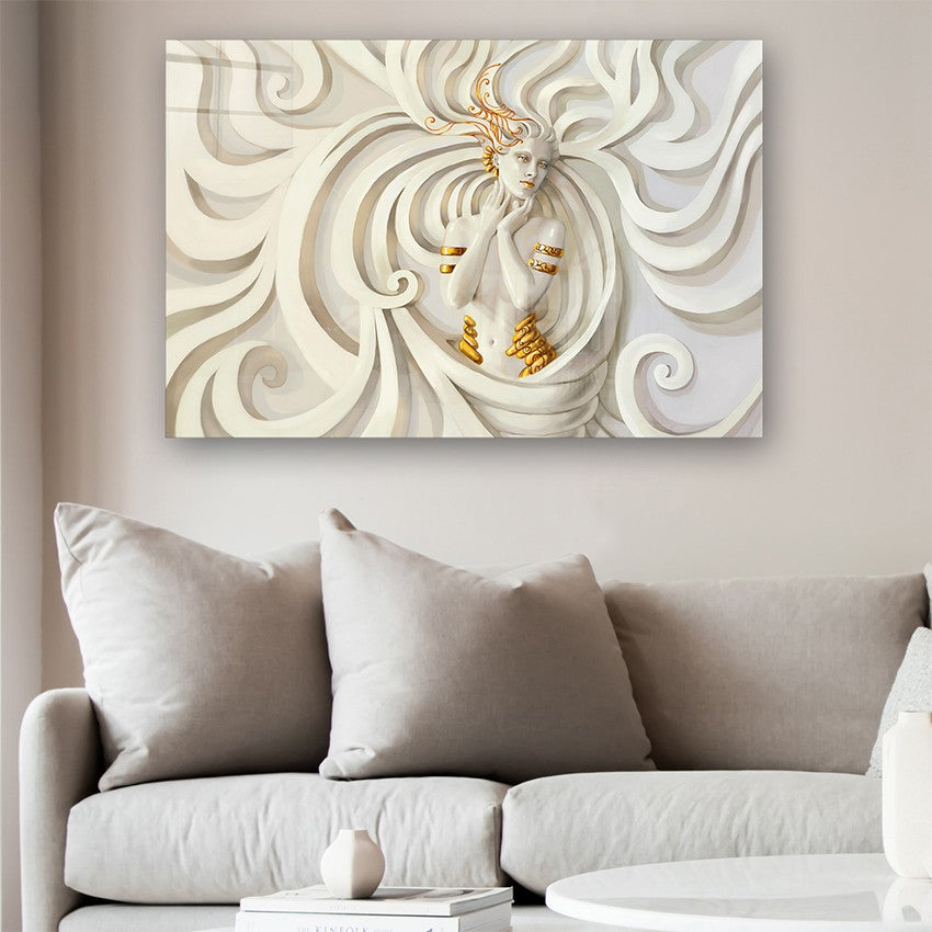 Quadro Decorativo em Vidro Temperado Multicolor 50x70cm - Arte Moderna para Parede
