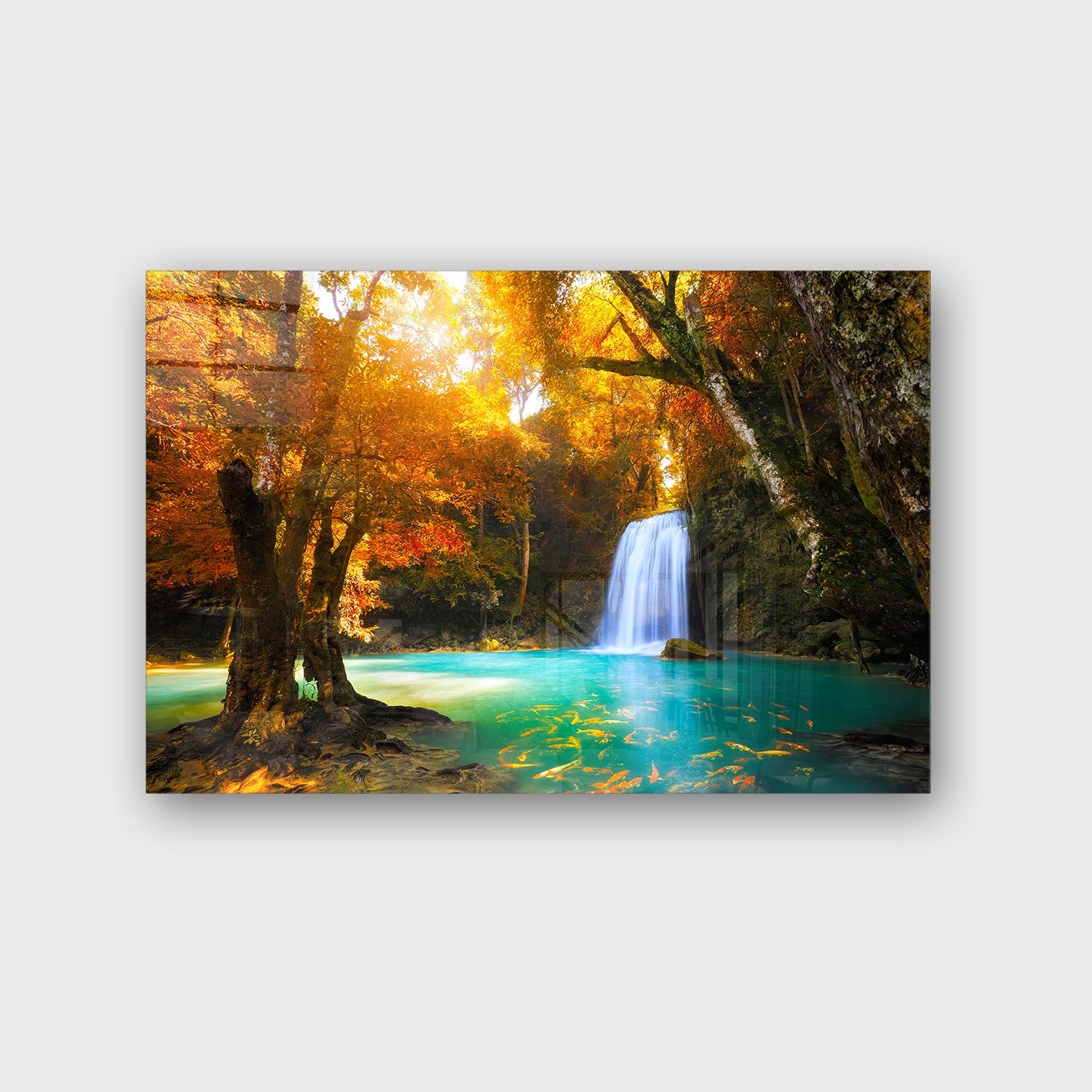 Quadro Decorativo em Vidro Temperado Multicolor 40x60cm - Arte Moderna para Parede