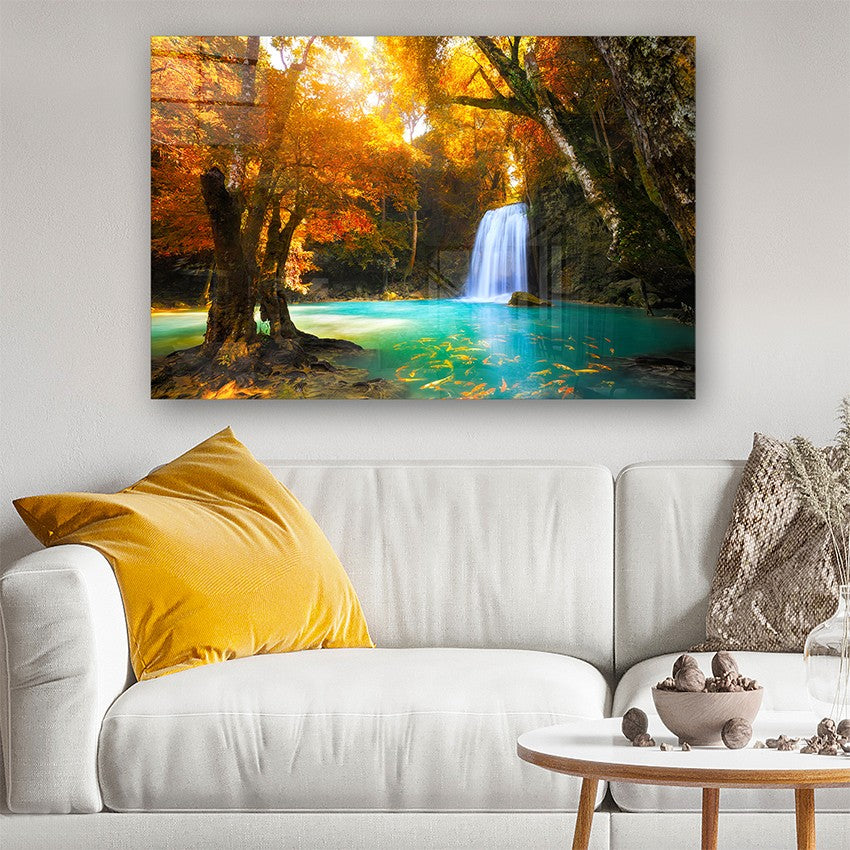 Quadro Decorativo em Vidro Temperado Multicolor 50x70cm - Arte Moderna para Parede