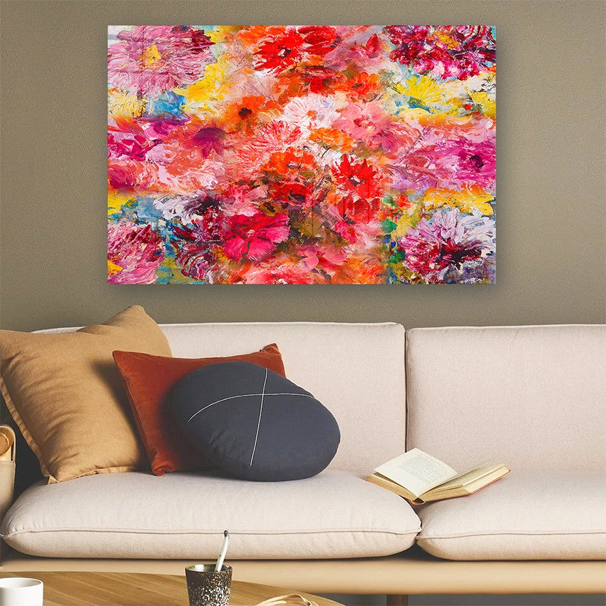 Quadro Decorativo em Vidro Temperado Multicolor 50x70cm - Arte Moderna para Parede