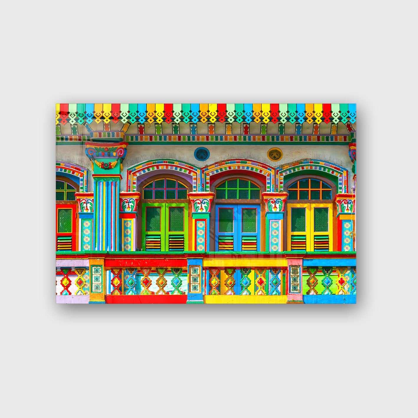 Quadro Decorativo em Vidro Temperado Multicolor 50x70cm - Arte Moderna para Parede