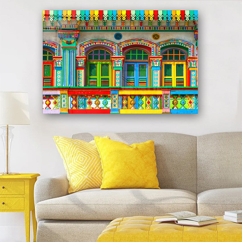 Quadro Decorativo em Vidro Temperado Multicolor 70x100cm - Arte Moderna para Parede