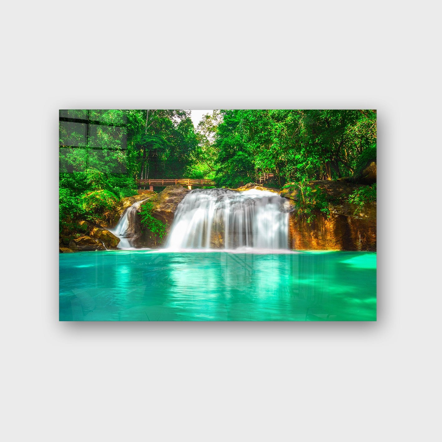 Quadro Decorativo em Vidro Temperado Multicolor 50x70cm - Arte Moderna para Parede
