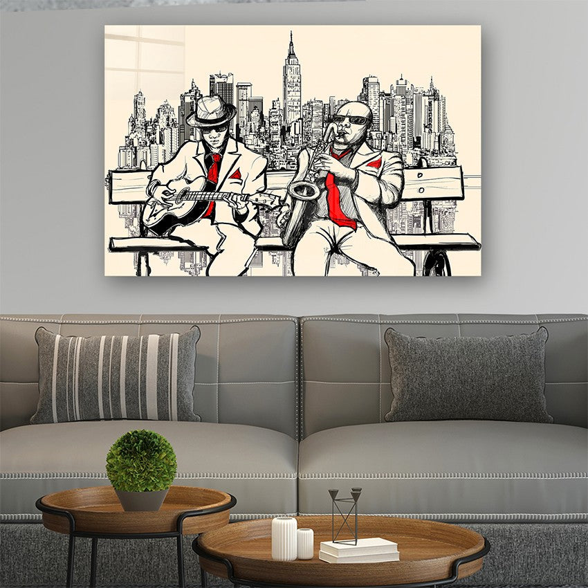 Quadro Decorativo em Vidro Temperado Multicolor 50x70cm - Arte Moderna para Parede