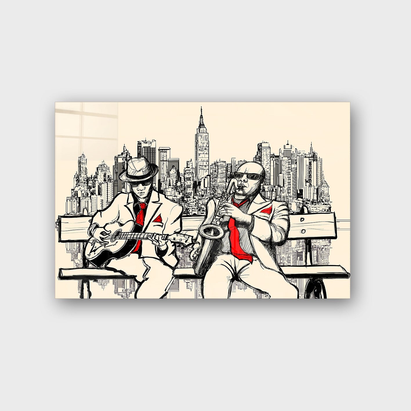 Quadro Decorativo em Vidro Temperado Multicolor 50x70cm - Arte Moderna para Parede