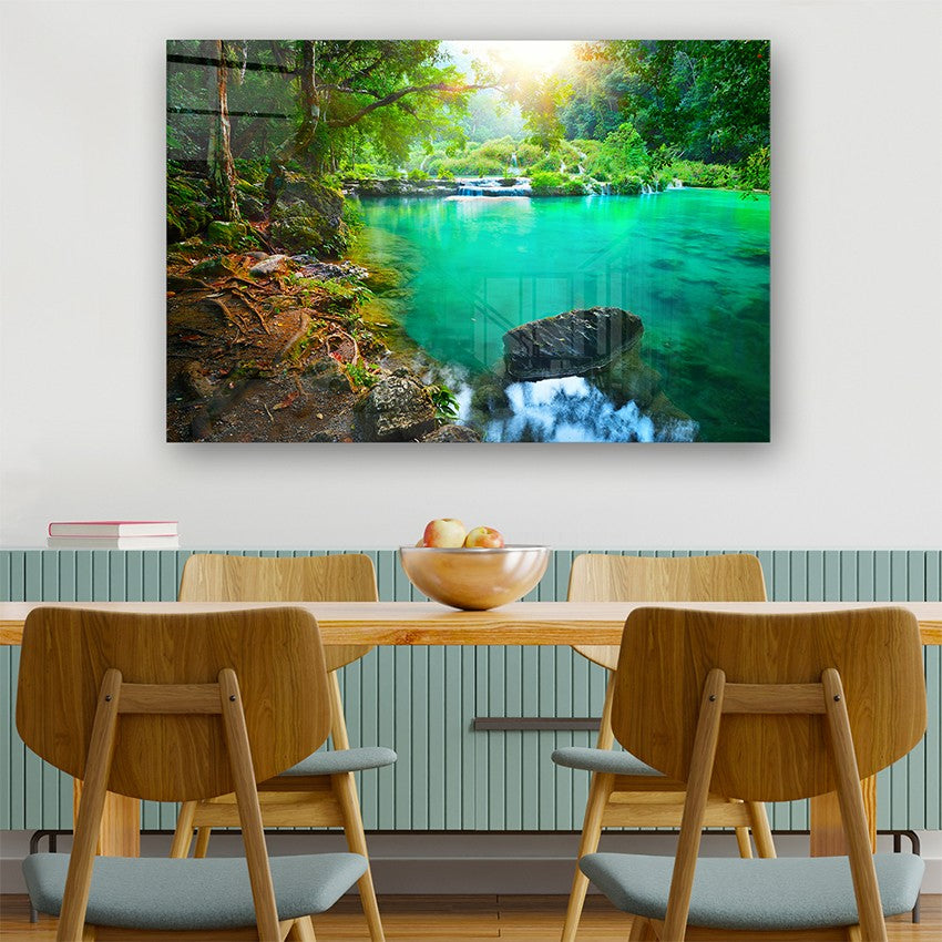 Quadro Decorativo em Vidro Temperado Multicolor 40x60cm - Arte Moderna para Parede