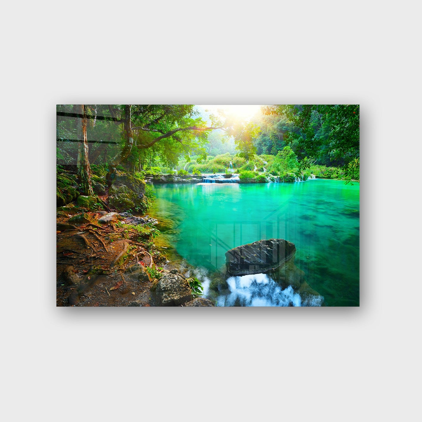 Quadro Decorativo em Vidro Temperado Multicolor 50x70cm - Arte Moderna para Parede
