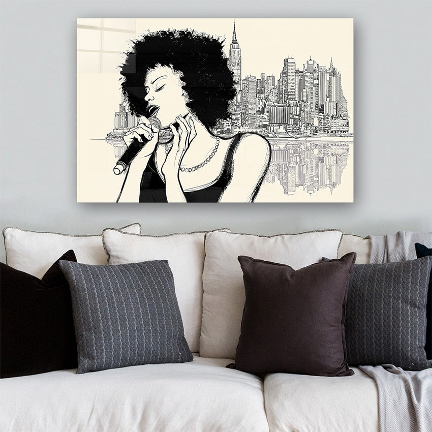 Quadro Decorativo em Vidro Temperado Multicolor 40x60cm - Arte Moderna para Parede