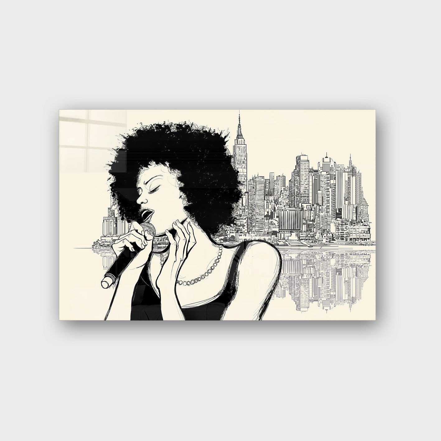 Quadro Decorativo em Vidro Temperado Multicolor 40x60cm - Arte Moderna para Parede