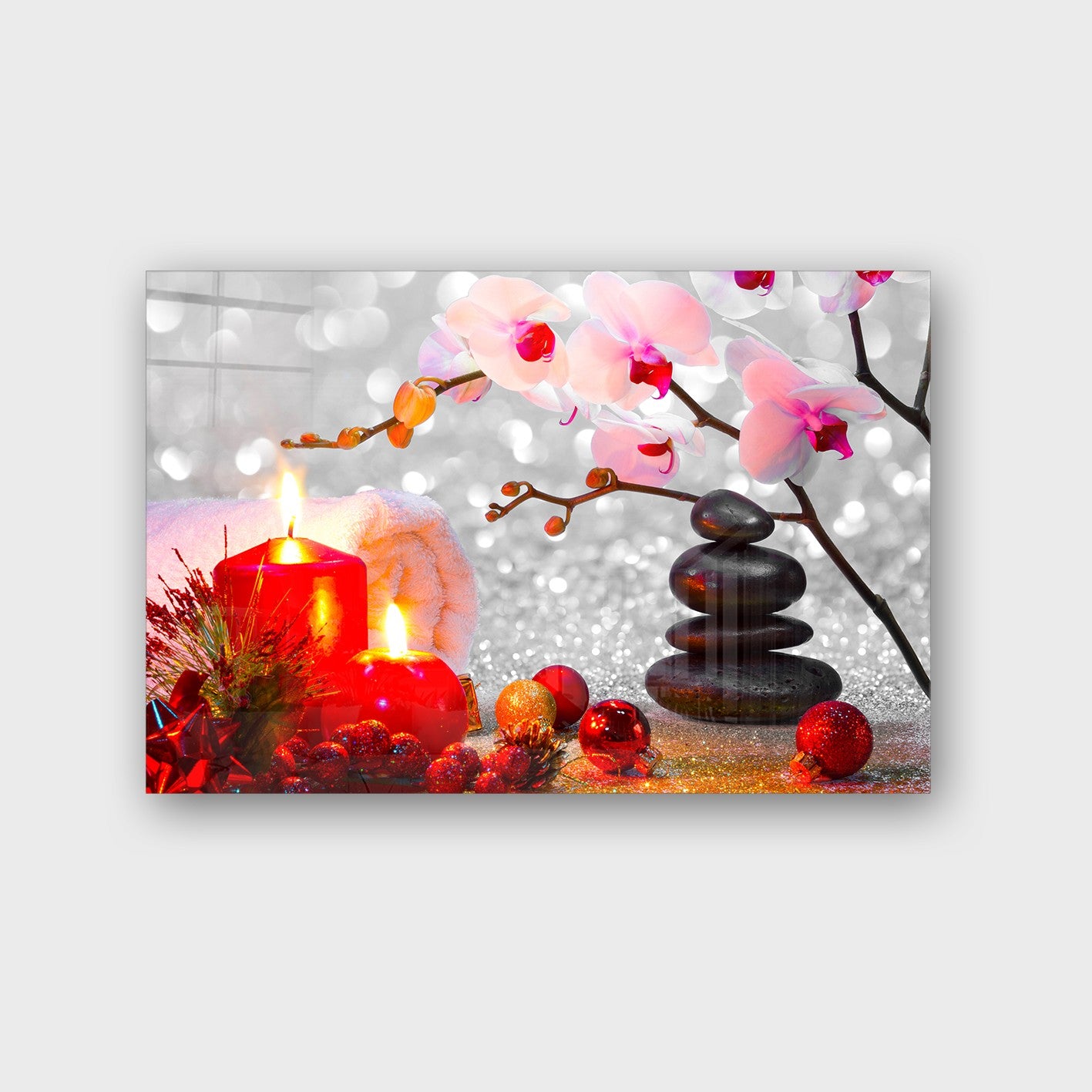 Quadro Decorativo em Vidro Temperado Multicolor 40x60cm - Arte Moderna para Parede