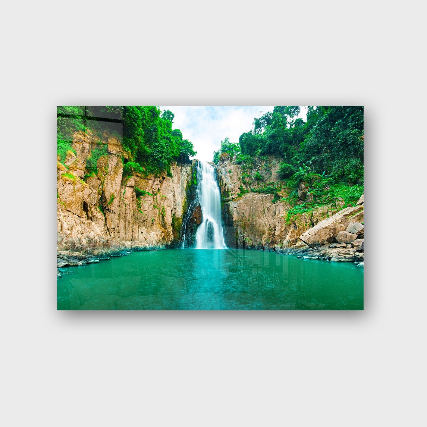 Quadro Decorativo em Vidro Temperado Multicolor 50x70cm - Arte Moderna para Parede
