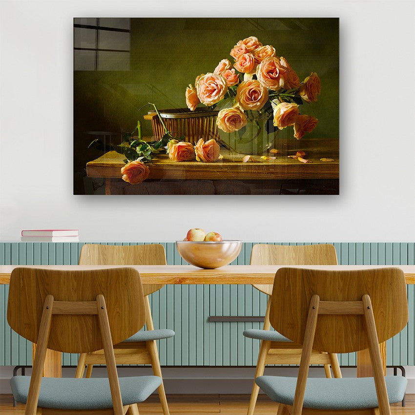 Quadro Decorativo em Vidro Temperado Multicolor 40x60cm - Arte Moderna para Parede