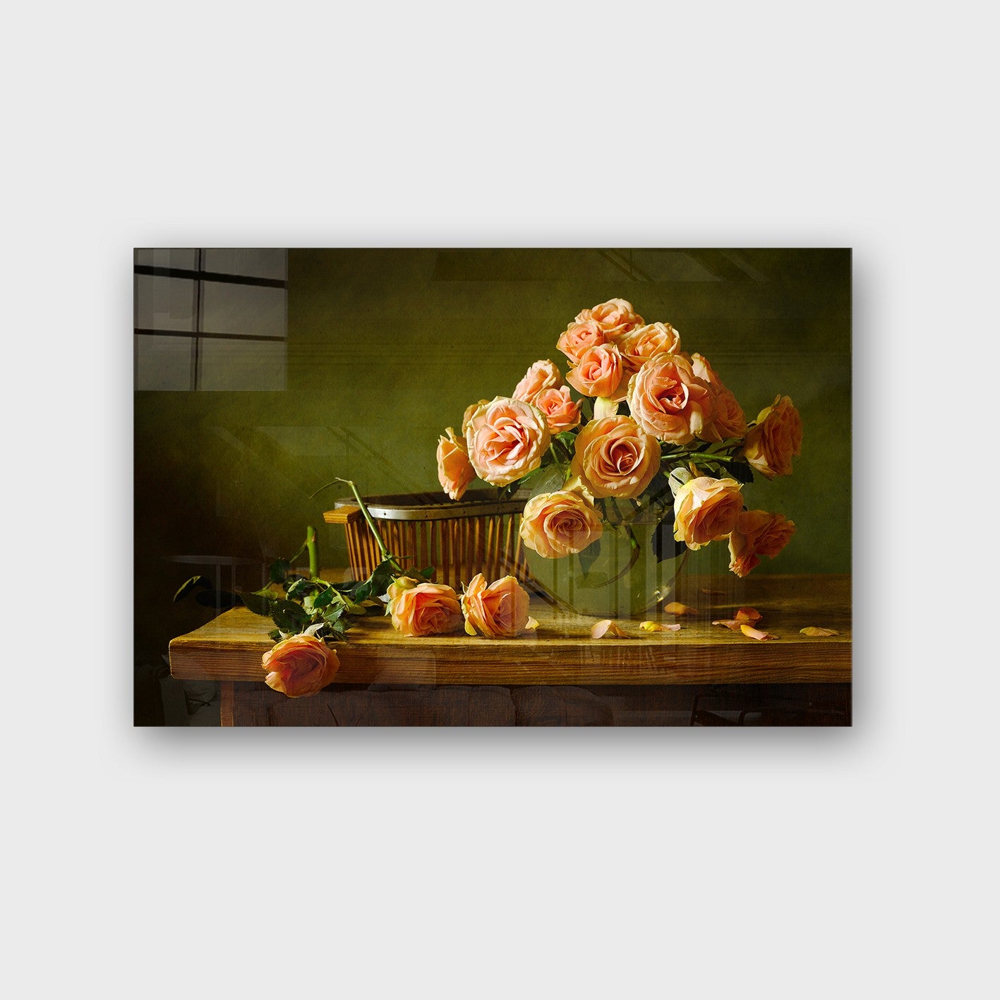 Quadro Decorativo em Vidro Temperado Multicolor 40x60cm - Arte Moderna para Parede