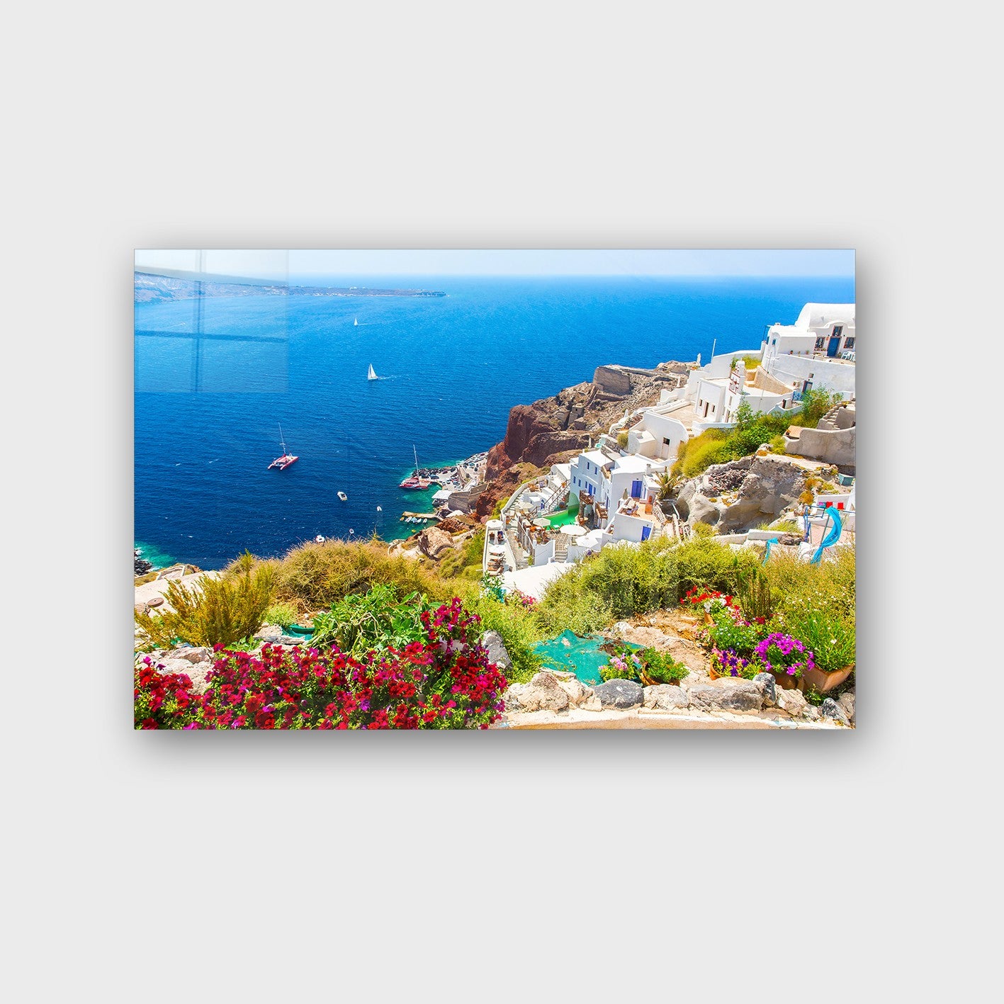 Quadro Decorativo em Vidro Temperado Multicolor 40x60cm - Arte Moderna para Parede